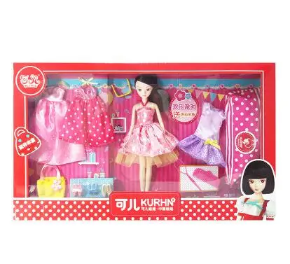 SPECIAL OFFER SALE  Kurhn Dolls For  Girls Toys Fashion Change Dress Suit Toys For Children Kids Best Birthday Gift #7083-4