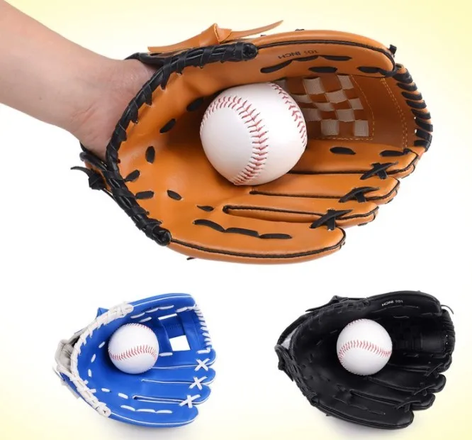 Outdoor Sports Brown Baseball Glove Softball Practice Equipment Size 10