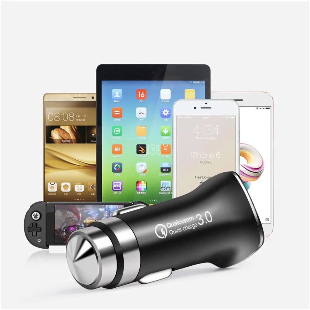 

QC 3.0 USB Car Charger Fast Charge Adapter Cigarette Socket Lighter For iPhone Jul17