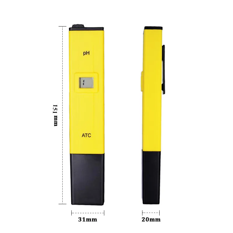 Portable Digital PH Meter Tester Medidor PH 0.0-14.0 PH High Accuracy for Drink Food Lab PH Monitor ATC Pocket Pen Type Analyzer