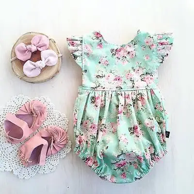 Toddler Baby Girls Clothes Summer Flying Sleeveless Floral Fashion Cotton Baby Romper One Piece Jumpsuit Baby Clothes 0-18M Toddler Baby Girls Clothes Summer Flying Sleeveless Floral Fashion Cotton Baby Romper One Piece Jumpsuit Baby Clothes 0-18M