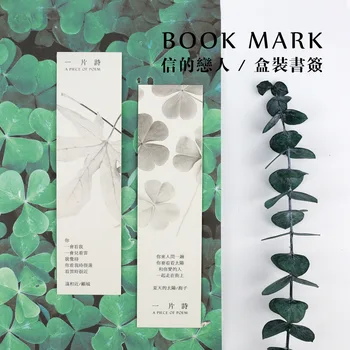 

30 Bookmarks/lot A Piece of Poem Leaves Cute Feathers Paper Bookmark Postcard Kawaii Stationery Gift Card Memo Card