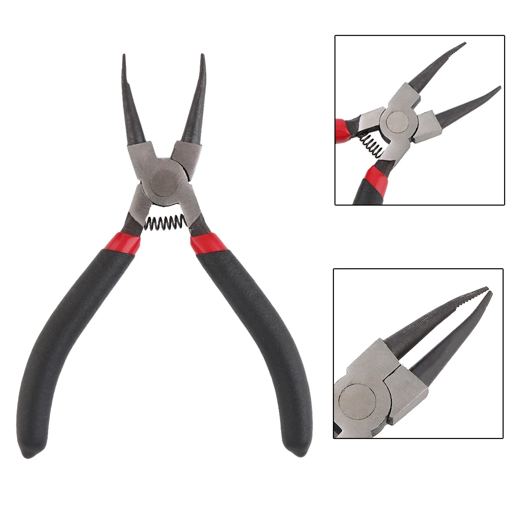 

5inch Internal Bent Needle Tip Nose Circlip Snap Ring Plier Cutter Tool ALI88