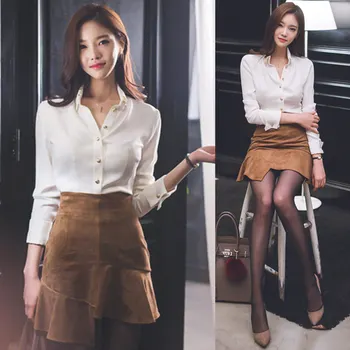 

Korean New White Shirt High Quality Blusas Femininas Women White Blouses Elegant Woman Clothes