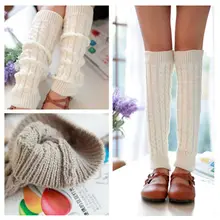 Лучшие продажи Для женщин зима теплая вязать крючком Гетры для девочек Аксессуары для одежды Термальность довольно Гетры для девочек высокое качество