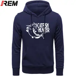 Худи rem Fish Catfish Hunter с принтом рыбацких рыбаков унисекс Мужские повседневные хлопковые топы Толстовки, Толстовки