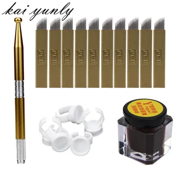

Microblading Permanent 3D Makeup Eyebrow Tattoo Needle Pen Pigment Set Kit Makeup Beauty Tools Oct 25