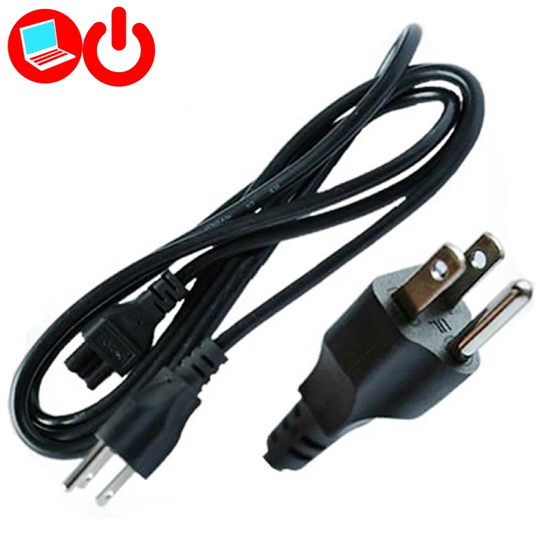 Universal 3 Prong US Plug Laptop PC AC Adapter Power Cord Cable For HP