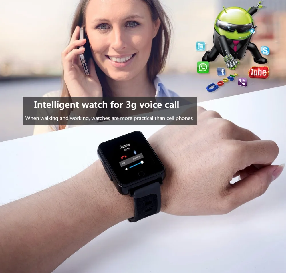 S9 3g сеть gps Смарт часы браслет для мужчин и женщин 1 ГБ 16 ГБ Android SmartWatch, поддерживает Wi-Fi sim-карты Google Store Facebook