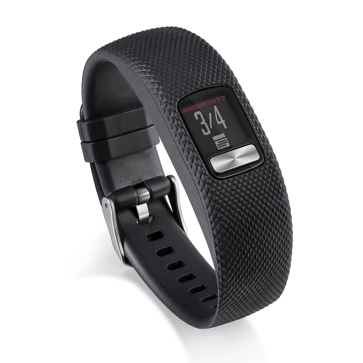 XBERSTAR силиконовый ремешок на запястье для Garmin VivoFit 4 фитнес-трекер Смарт-часы замена часы браслет - Цвет: Black