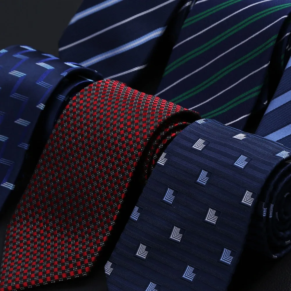 

8CM New Luxury 100% Natural Silk Neck Tie for Mens Formal Shirt Geometric Striped Dots Ties Wedding Party Gifts for Men Gift