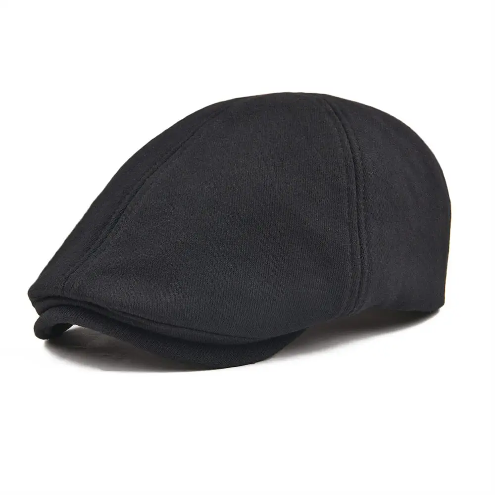 VOBOOM Cotton Duckbill Flat Cap Men Black Beret Women Ivy Gatsby Caps