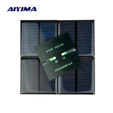 Aiyima 5PCS X 0.6W 5.5V 90mA 0.5w 5V polycrystalline solar Panel small solar cell PV module for mobile phone battery charger