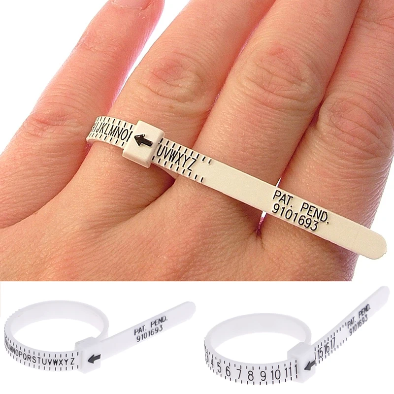 

US/UK Ring Sizer Scale Gauge Finger Stick Mandrel Measurement Jewelry Tools Check Size