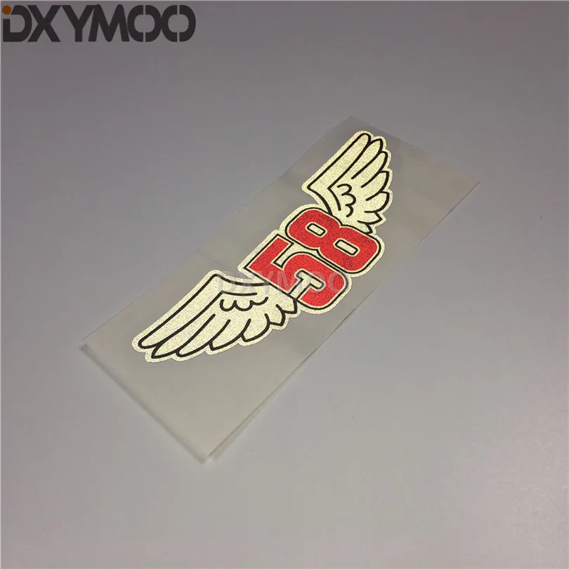 2 шт. автомобильный Стайлинг наклейки MOTO GP Гонки 58 наклейка с дизайном Крылья