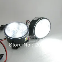 Высокая световая круглая дневная ходовая лампа 4 Вт DRL Водонепроницаемая Автомобильная противотуманная фара