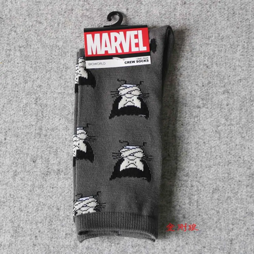7 Герой комиксов Marvel General/Носки Теплые повседневные носки до колена с рисунком Железного человека Капитана Америки - Цвет: 7