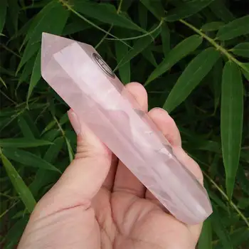 Natural Pink Rose Quartz Crystal Smoking Pipes  2