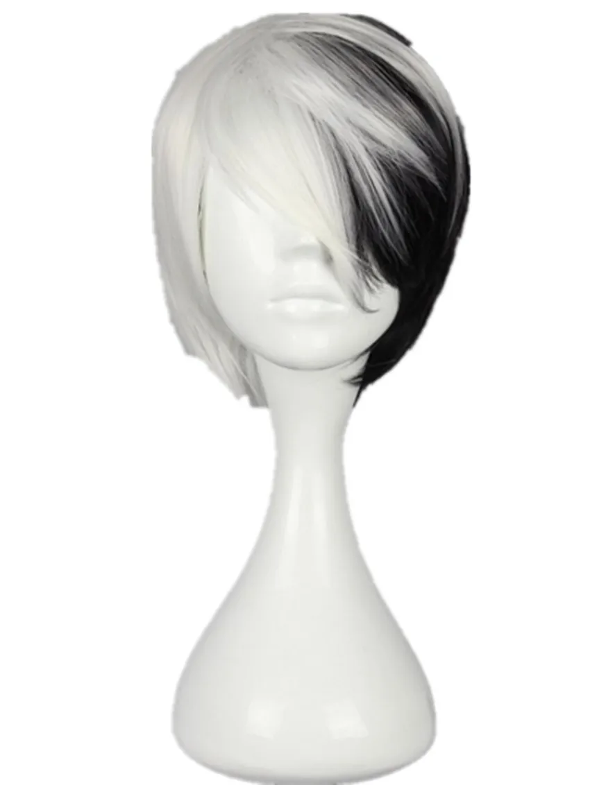 New-Arrival-32CM-The-broken-2-projectile-black-and-white-bear-man-Cosplay-Wig(1)_