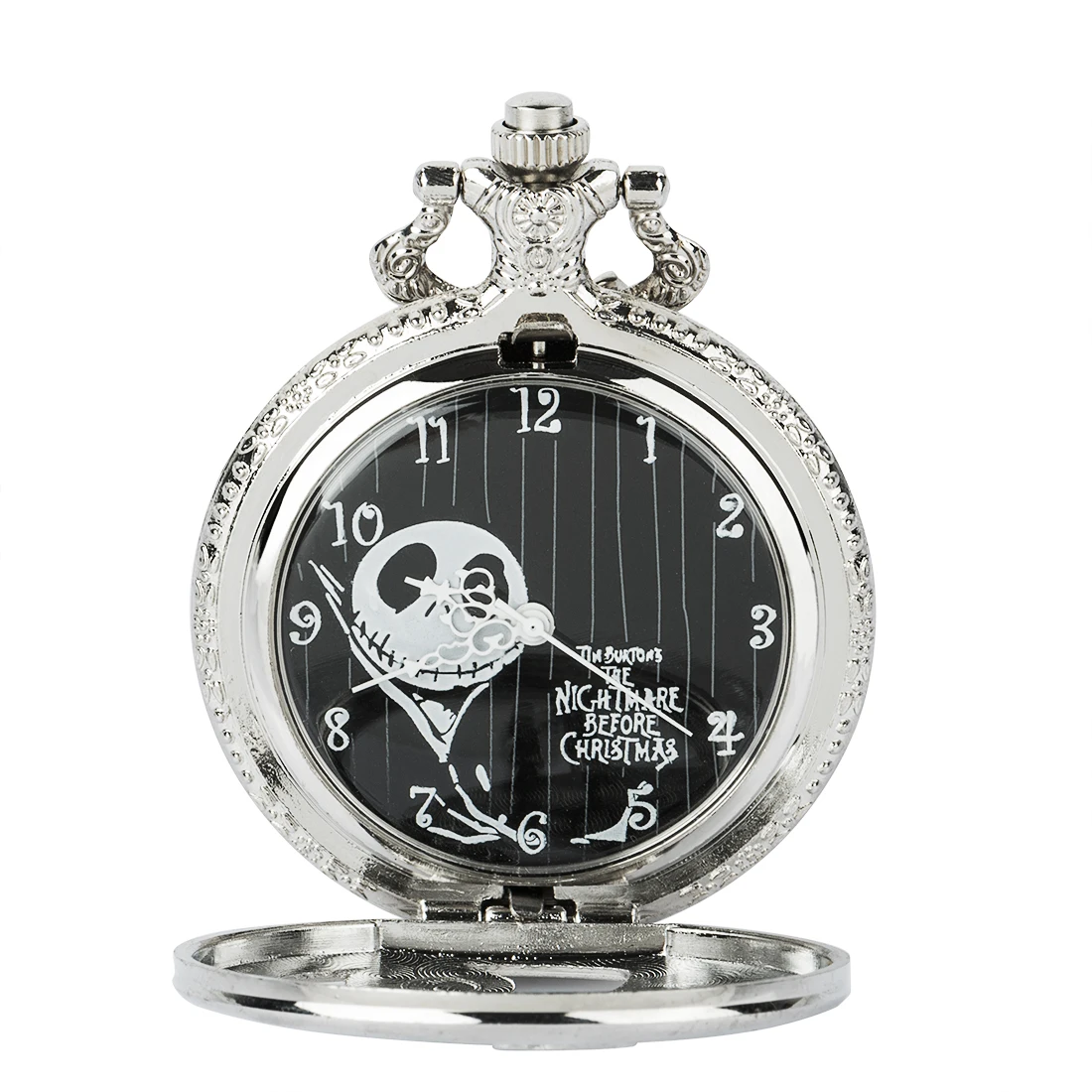 

Pocket watch silver quartz digital necklace with antique vintage couple necklace