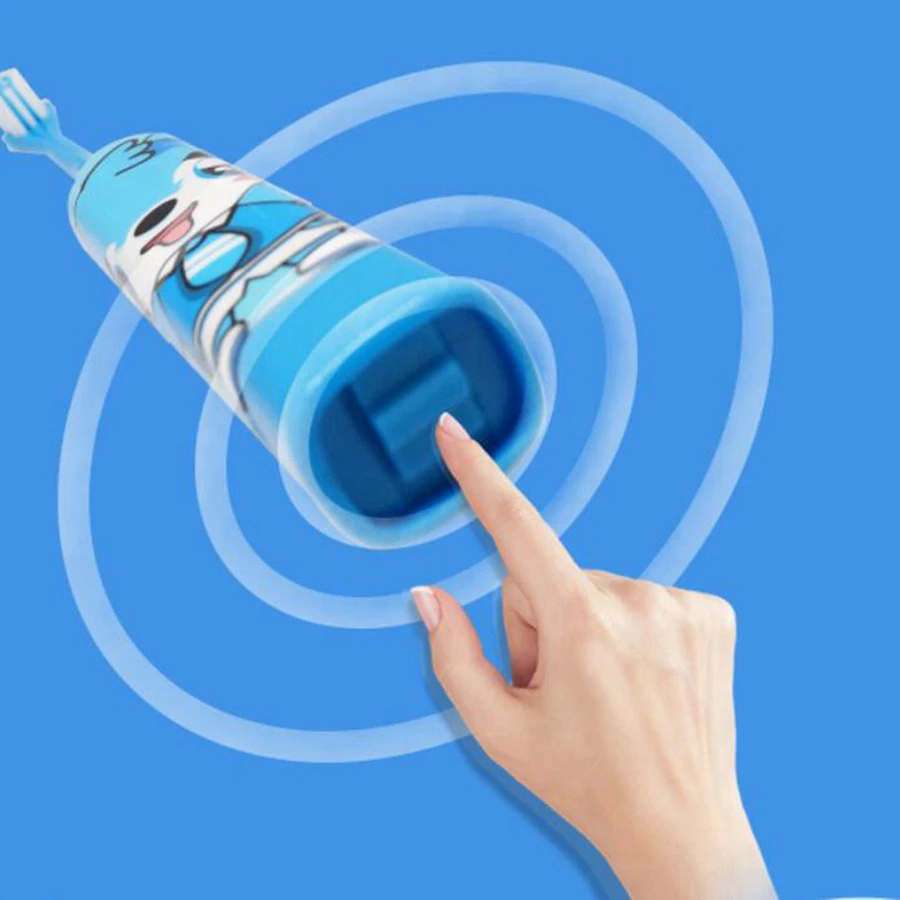 Детская электрическая зубная щетка Прорезыватель для обучения батареи зубная щетка es милый мультфильм для детей десен Массажная щетка уход за полостью рта