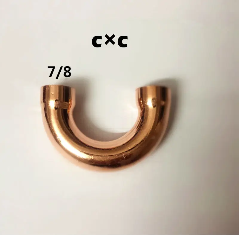 7/8 &quot22 23 мм 180 градусов обратный изгиб C X медный локтевой латунный фитинг