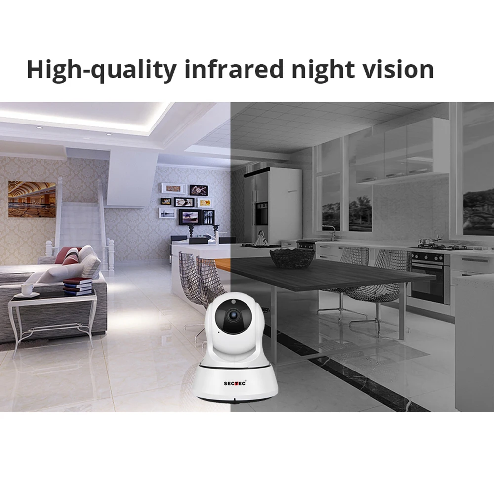 Облачная IP камера SECTEC 1080P с автоматическим отслеживанием людей Wi Fi|Камеры