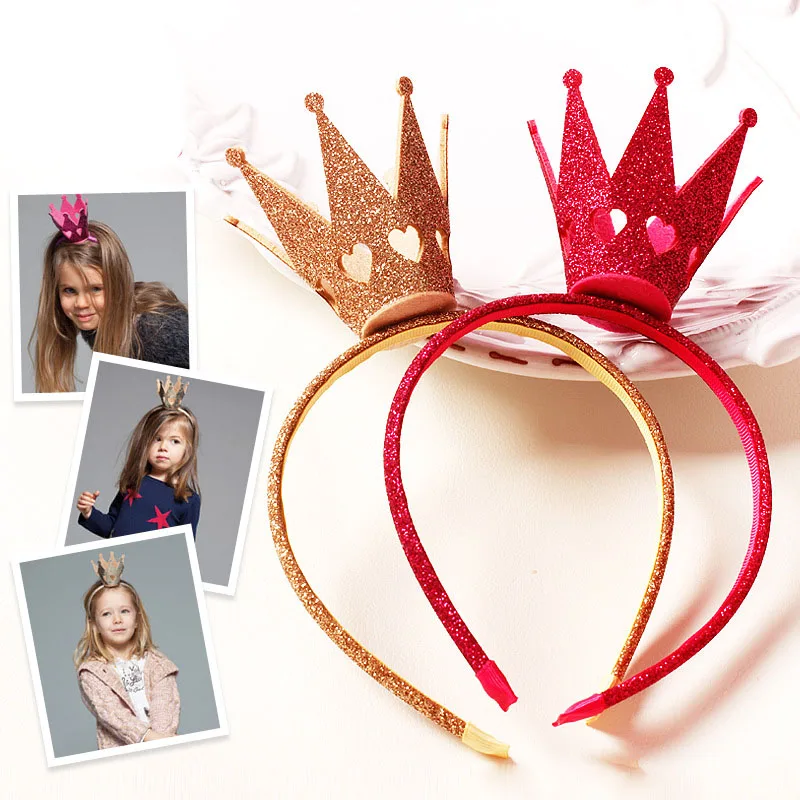 

MIXIU Sparkling Fashion Girls Princess Crown Hair Hoop Band Kids Birthday Party Supplies Tiara Hairband Children Gifts
