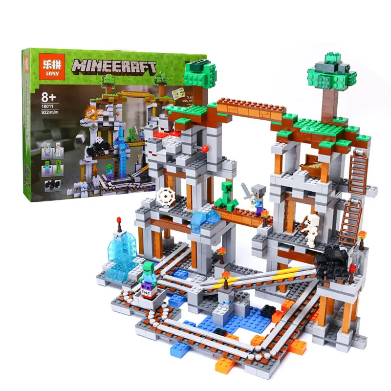 

Minecrafted The Mine 922 Pcs Mini Bricks Set Lepin My World Building Blocks Assembled Toys For Kid Compatible with Legoing 18011