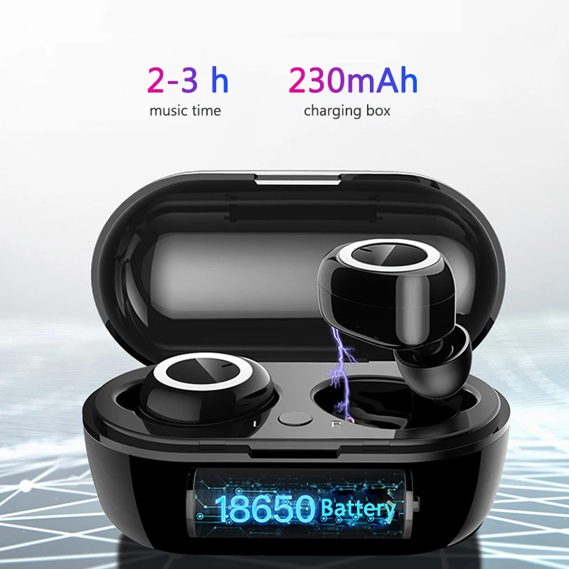 

TWS Wireless Bluetooth 5.0 Earphone Waterproof Sport Headphone with Charging Box Touch control Earphones With Mic for All Phone
