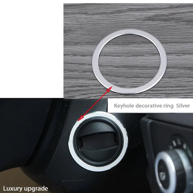 CNPARTS Серебряный автомобильный Стайлинг интерьерные молдинги для BMW 5 серии BMW E60 E61 мультимедийный воздушный выход декоративные блестки аксессуары - Название цвета: Keyhole Panel