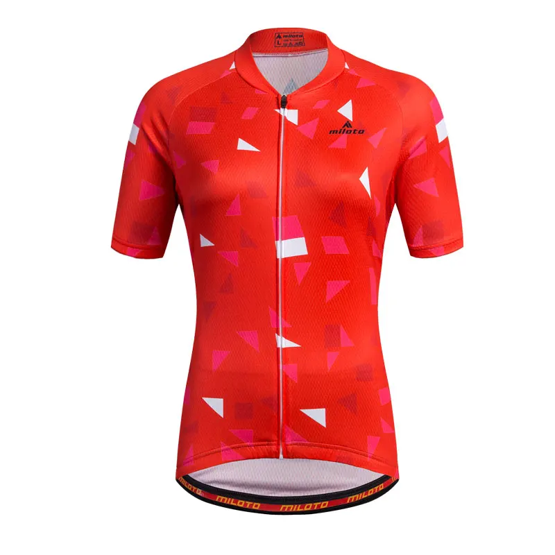 MILOTO Для женщин Vélo летняя одежда для велосипедных гонок Ropa Ciclismo короткий рукав mtb футболка для езды на велосипеде Майо Ciclismo - Цвет: Коричневый