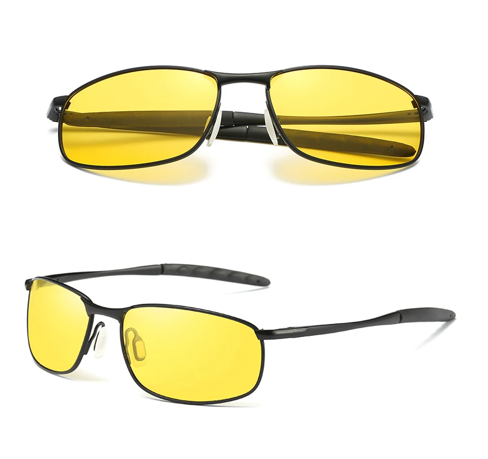 VCKA Polarized Sunglasses Men Brand Designer Rectangle Rectangle Sunglass Mens Driving Sun Glasses oculos de sol UV400 Eyewear 12