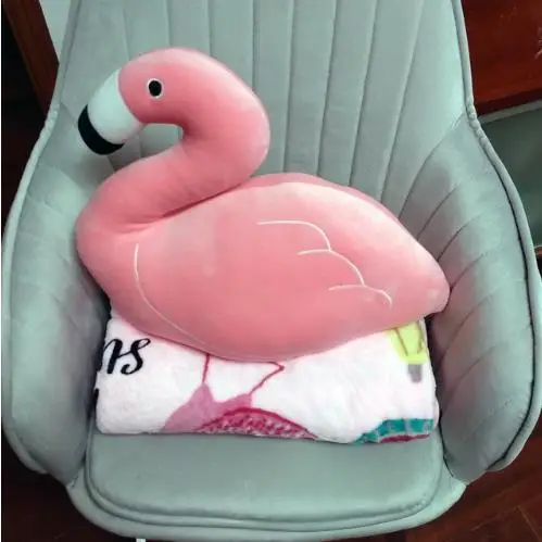 Подушка с Фламинго одеяла для кровати диван розовый флис пледы одеяло Фламинго мягкая игрушка милый мягкий аниме одеяло - Цвет: Flamingo