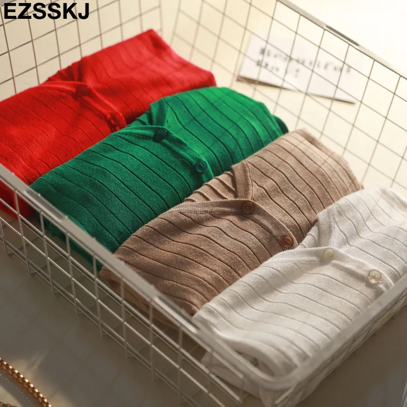 

spring autumn basic Knit Cardigan Women plus size V-Neck sweater Cardigan long sleeve female coat open stitch big size jacket