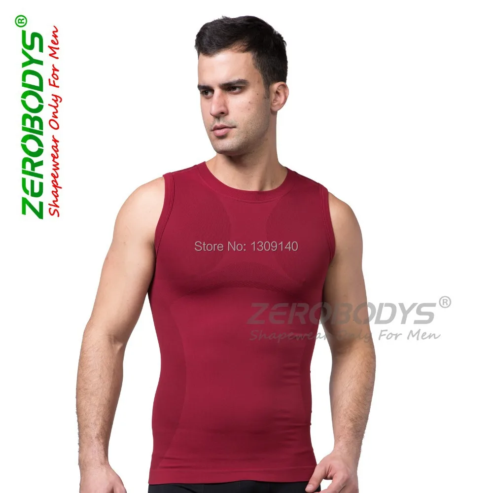 

Quick Dry Extra Firm Body Shaping Vest Slim Belly Abdomen Support Spandex Bodysuit reduce weight Mens Lift tight Vest B390