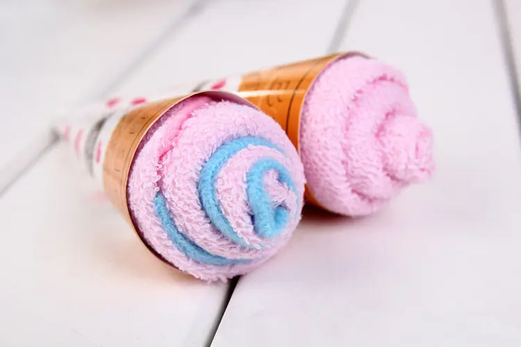 1 шт случайный цвет портативный двойной цвет милый мягкий моющее полотенце в форме мороженого Подарок для свадебной вечеринки