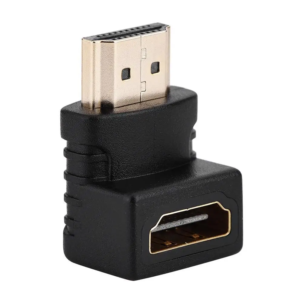 HDMI Cable Adapter Converters 90 Degree Angle HDMI Male to HDMI Female for 1080P HDTV Cable Adaptor Converter Extender