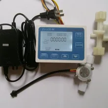 Louchen ZM G1/" расход воды Управление ЖК-дисплей Дисплей+ потока Сенсор+ Адаптеры питания+ электромагнитный клапан