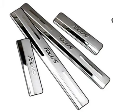 

4pcs/lot Stainless steel car stickers of Door Sill Scuff Plate for 2012 2013 2014 2015 2015 2016 For FORD FOCUS 3 MK3