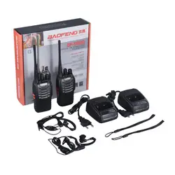 2 шт. Baofeng BF-888S 400-470 мГц Перезаряжаемые рации VHF/UHF FM трансивер фонарик 5 Вт 16Ch с гарнитурой 2-передающие