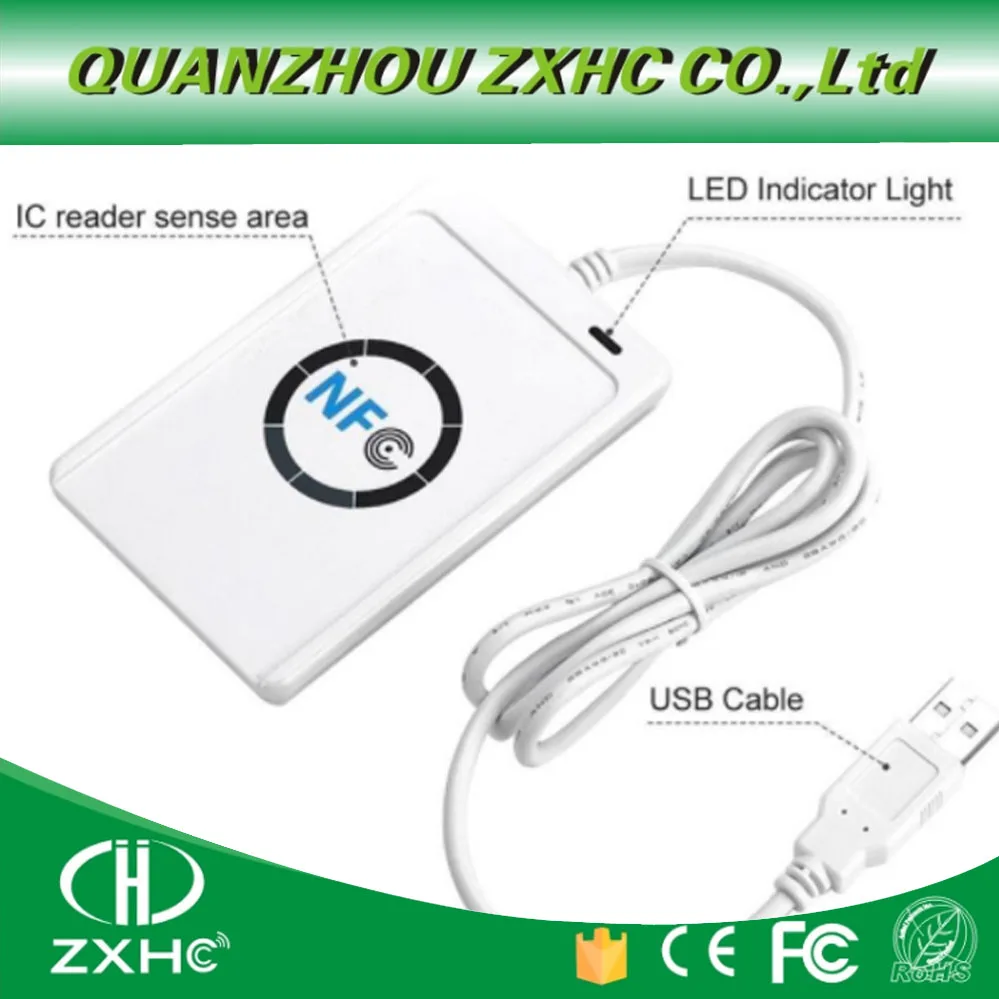  Lector de tarjetas USB NFC ACR122U para Protocolo ISO14443 S50 Ntag213 Ntag215 Ntag216