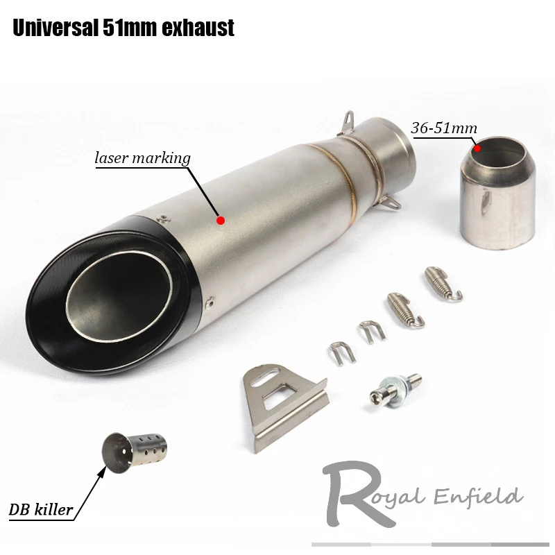 Универсальный 36 мм-51 мм модифицированный мотоцикл выхлопной глушитель выхлопной трубы FZ6 YZF R1 R6 R3 MT07 zx6r z800 z900 mt09 fz09 gsxr750 cbr300