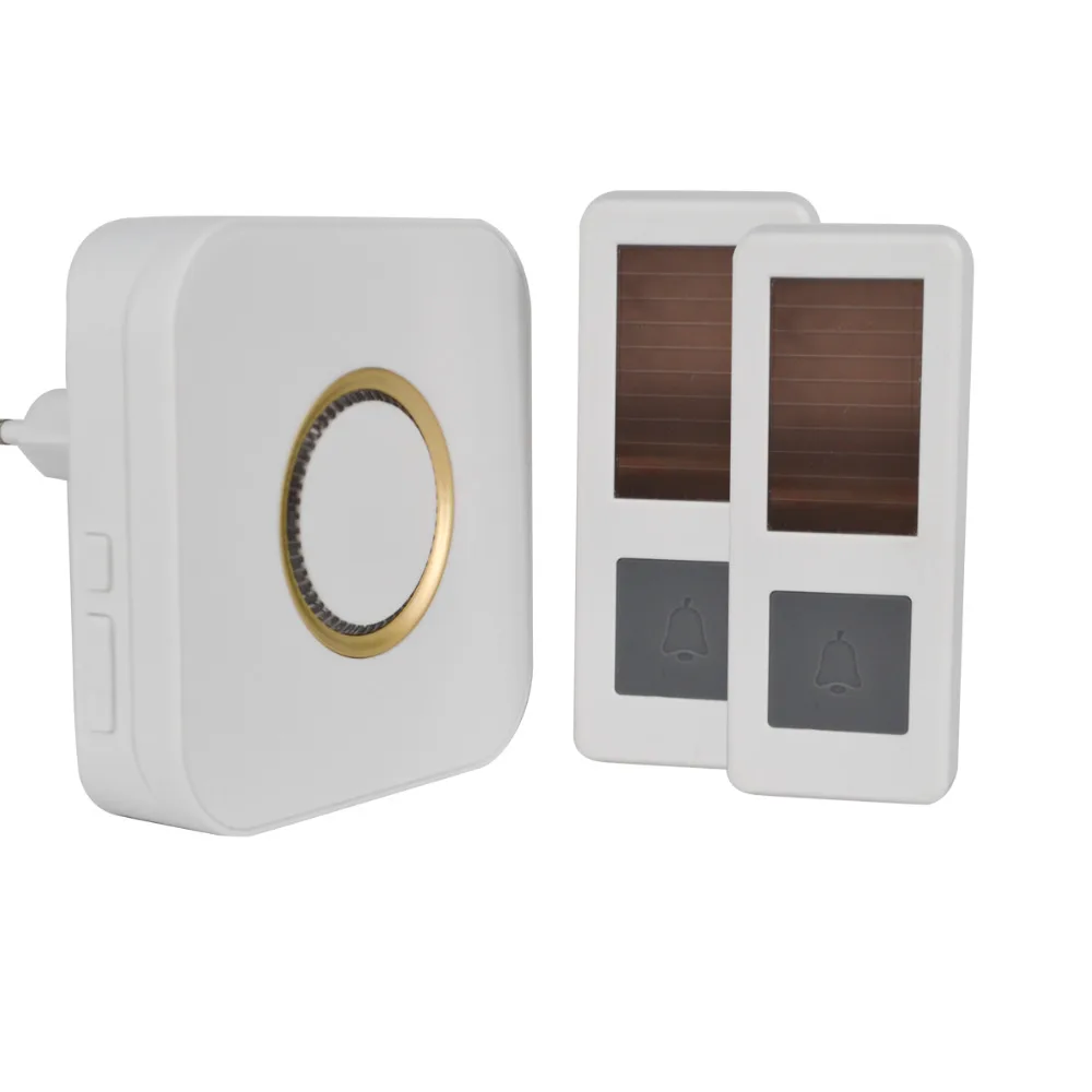 11CTVMAN Wireless Doorbell Solar Powered Push Wireless Doorbell 