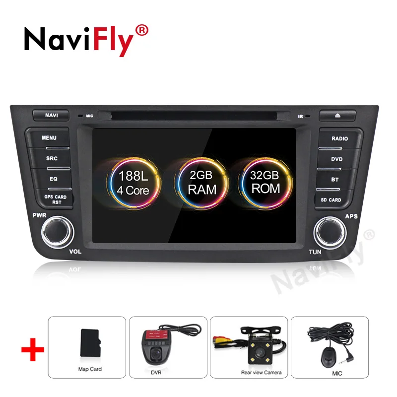 Navifly 2din 2+ 32G Android 9,1 автомобильный gps-навигатор для Geely Emgrand GX7 EX7 X7 автомобильный Радио Аудио dvd-плеер FM AM BT wifi gps карта - Цвет: car dvd DVR camera