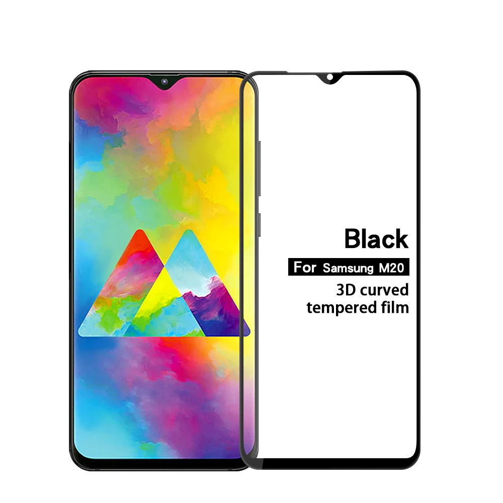 Черный MOFi 3D изогнутое закаленное Высокопрочное Стекло для samsung Galaxy M20 Экран защитная плёнка для НУА Вэй покрытие от края до края с полным покрытием - Цвет: Черный