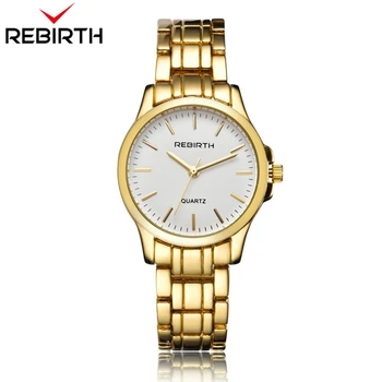 

REBIRTH Luxury Business Waterproof Watch Women Stainless Steel Bracelet Wrist Watches Fashion Woman with Gift Box Clock RE116