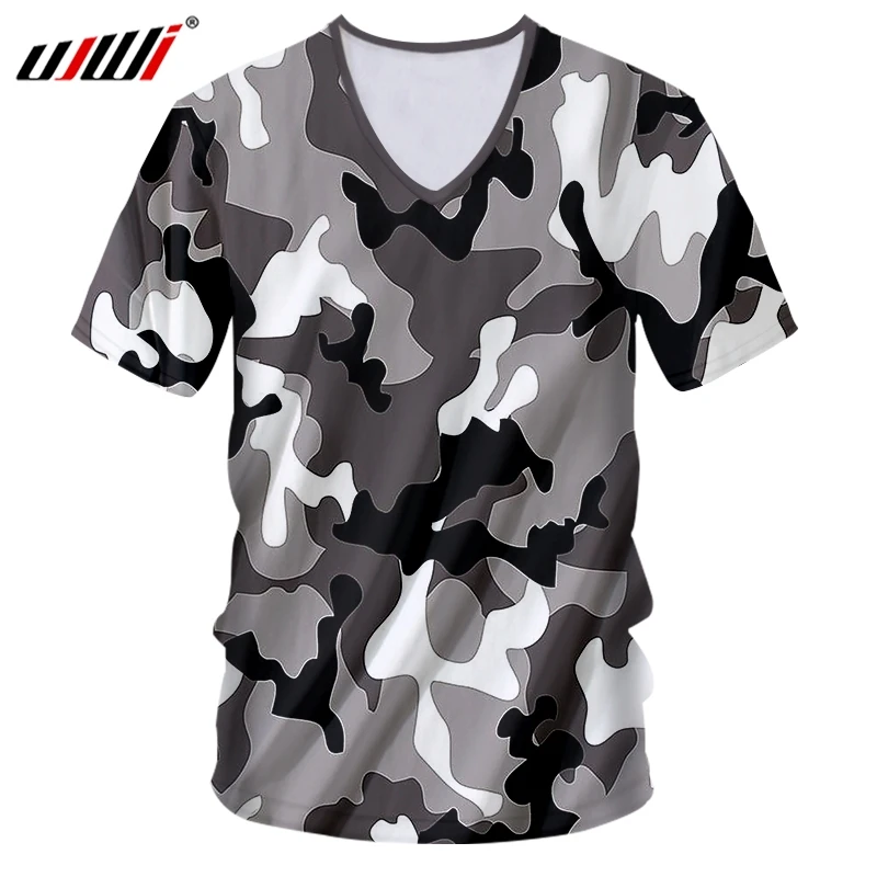 UJWI V Neck shirt Men New Deep Slim Fit 