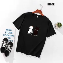  NEEDBO T Shirt Women Summer Harajuku Tee Shirt Femme Unique Print Cat Elephant Animal Tshirts For Women Short Sleeve O-Neck Tops 