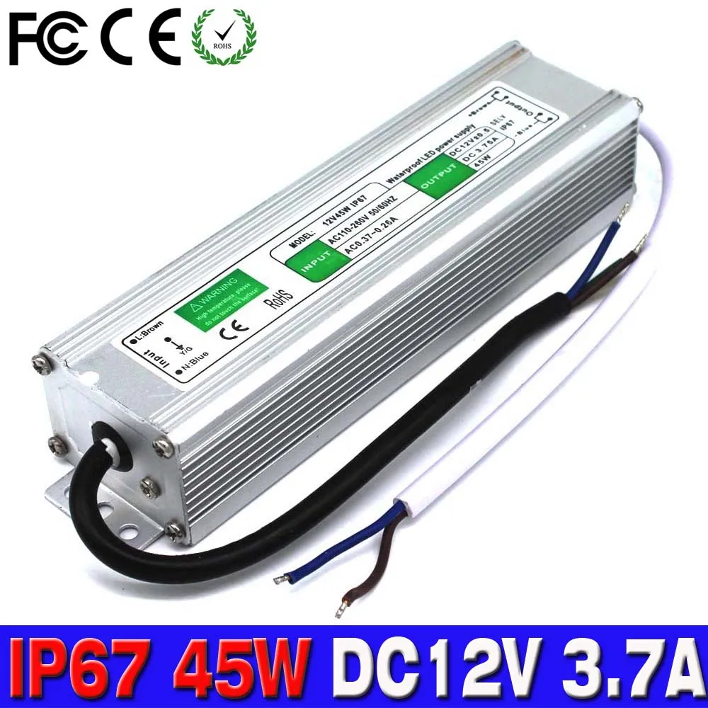 Ac Dc 12v 45w Waterproof Ip67 Electronic Driver Power Supply Switching ...